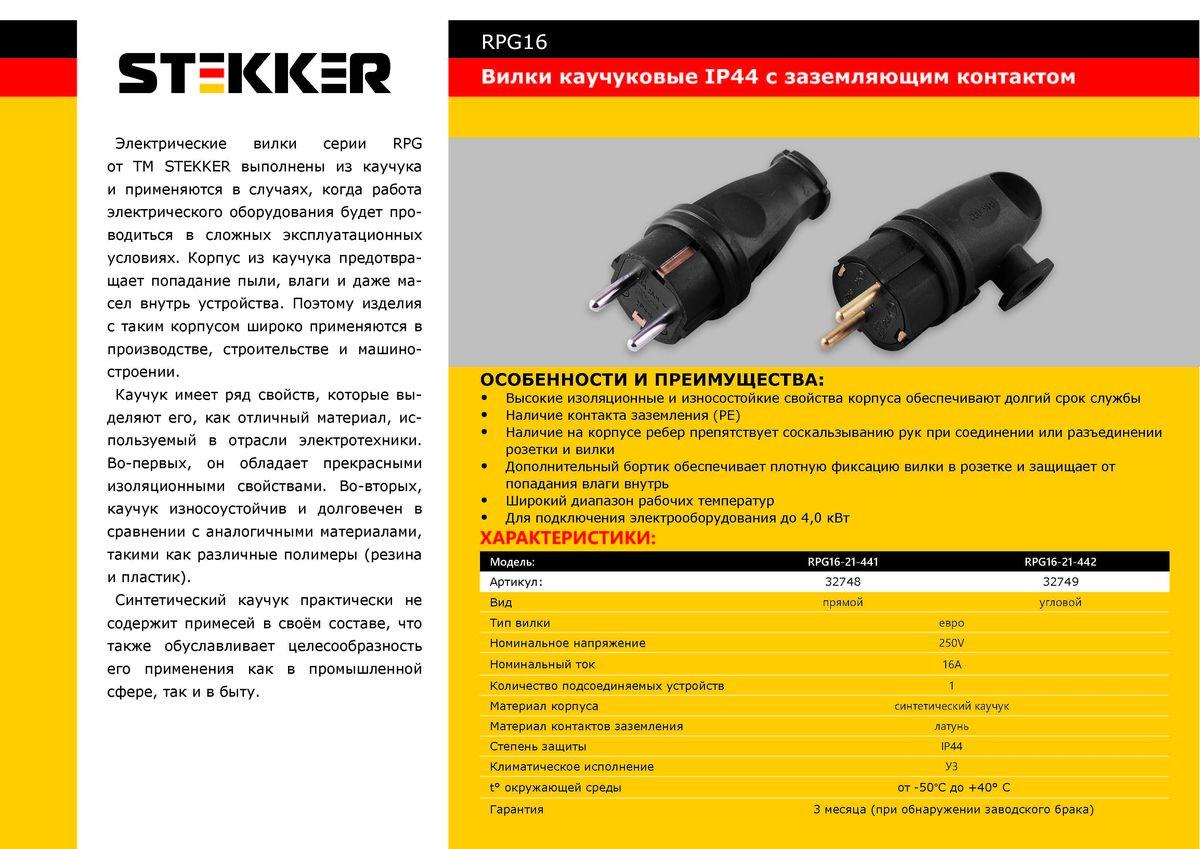 вилка прямая stekker одри rpg16-21-441 32748