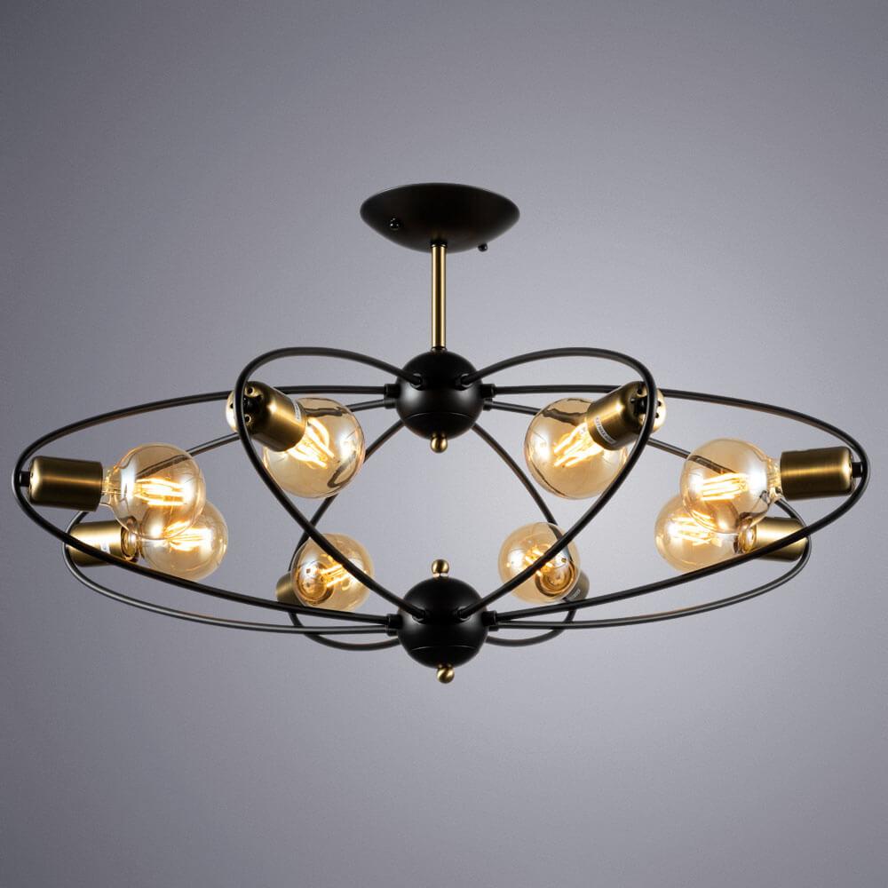 потолочная люстра arte lamp glasgow a1963pl-8bk