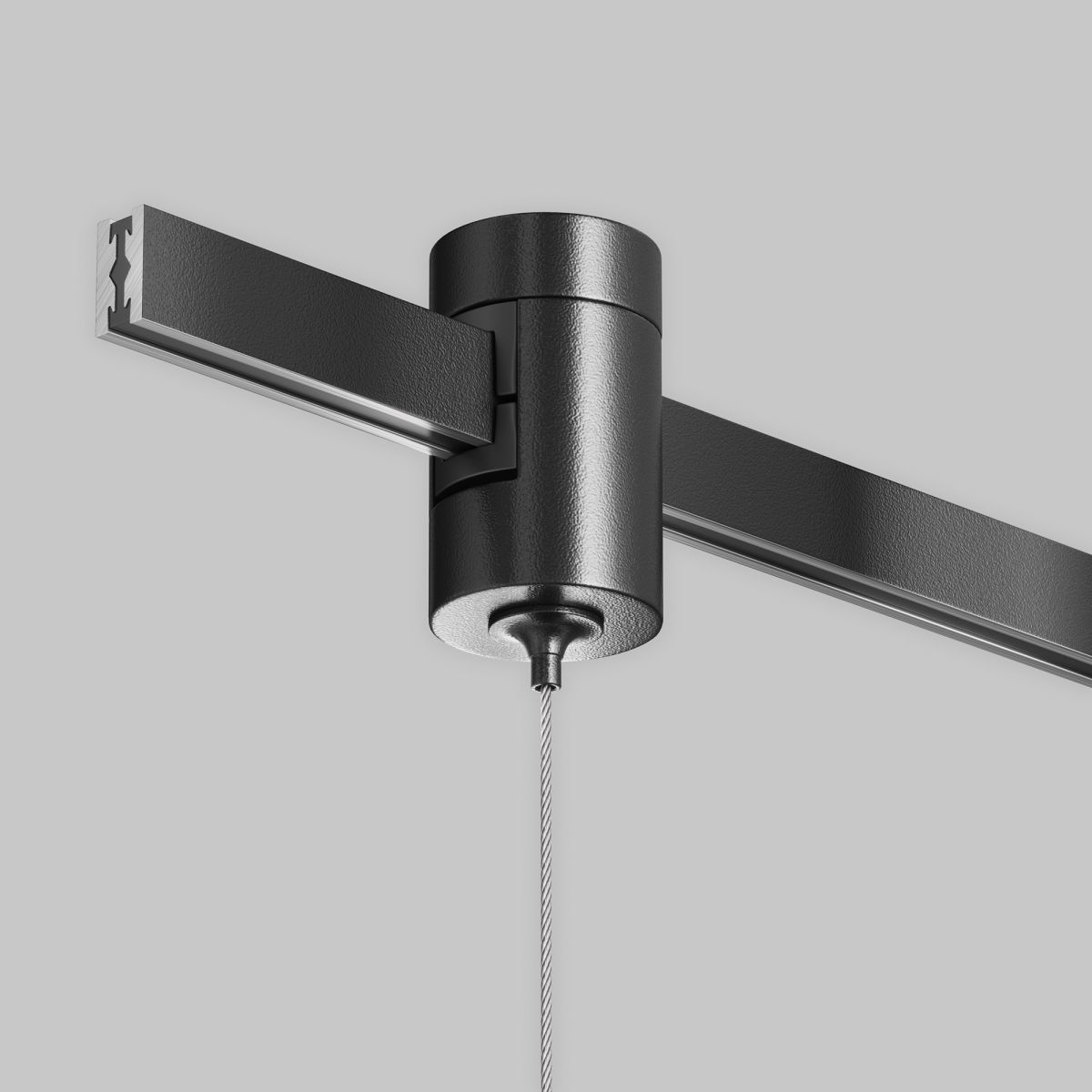 коннектор с тросовым подвесом для магнитного шинопровода maytoni technical tau flarity tra154sw-1b