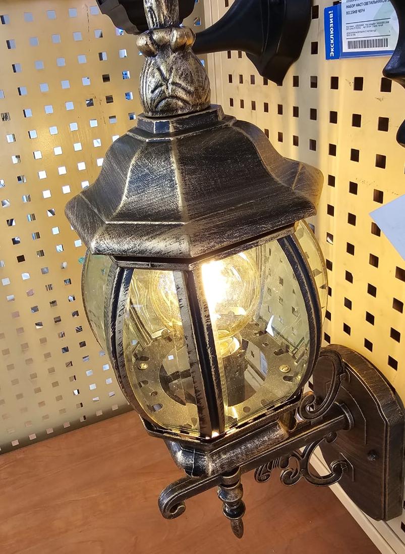 уличный настенный светильник arte lamp atlanta a1041al-1bn