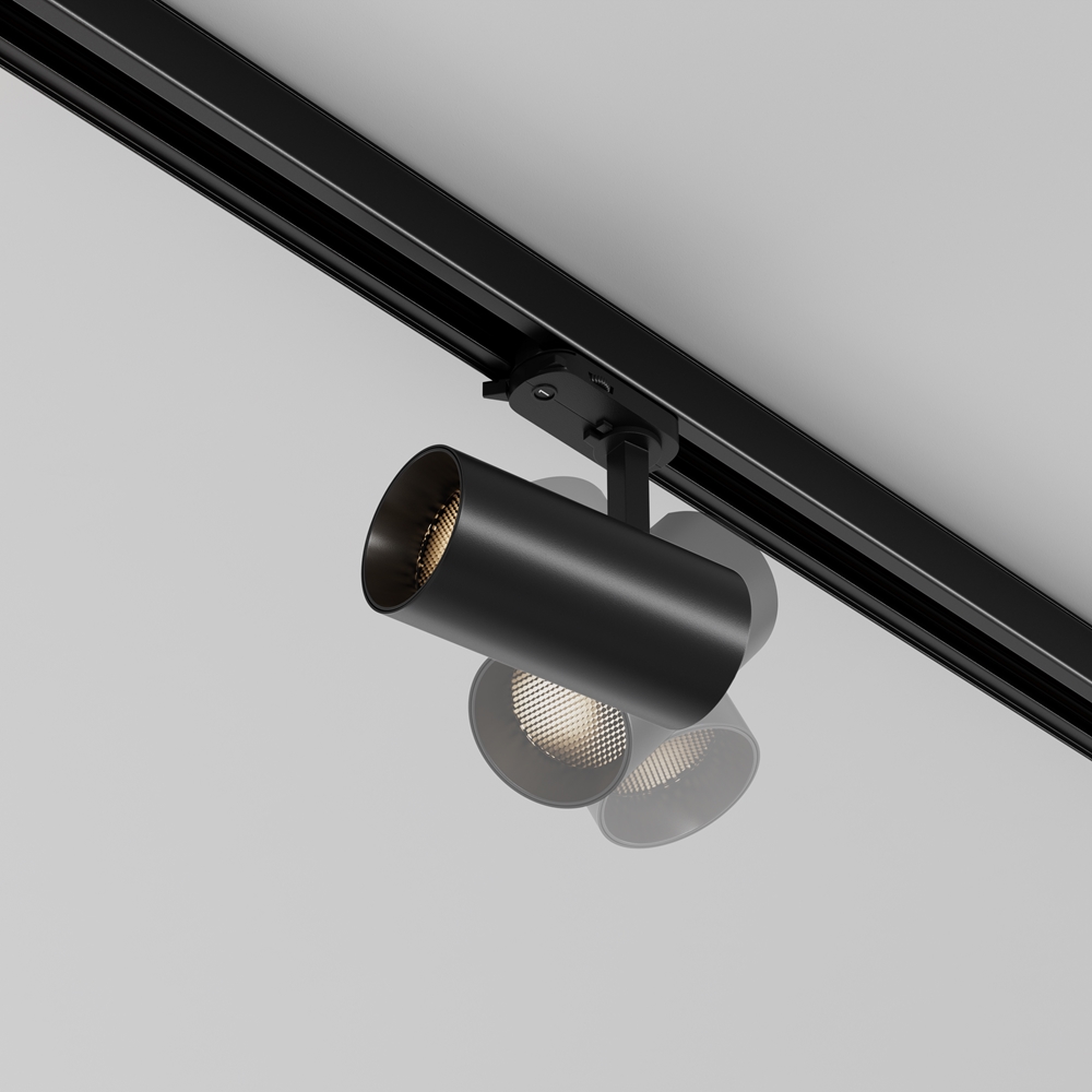 трековый трехфазный светильник maytoni technical three phase track system trinity focus led tr197-3-12wcct-m-b