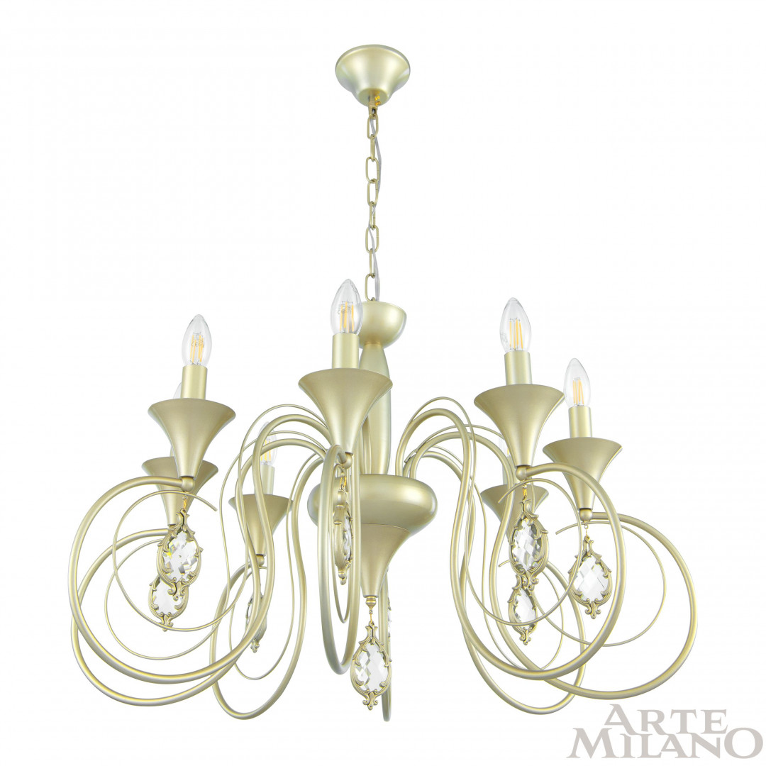 подвесная люстра arte milano 349920/8 cg