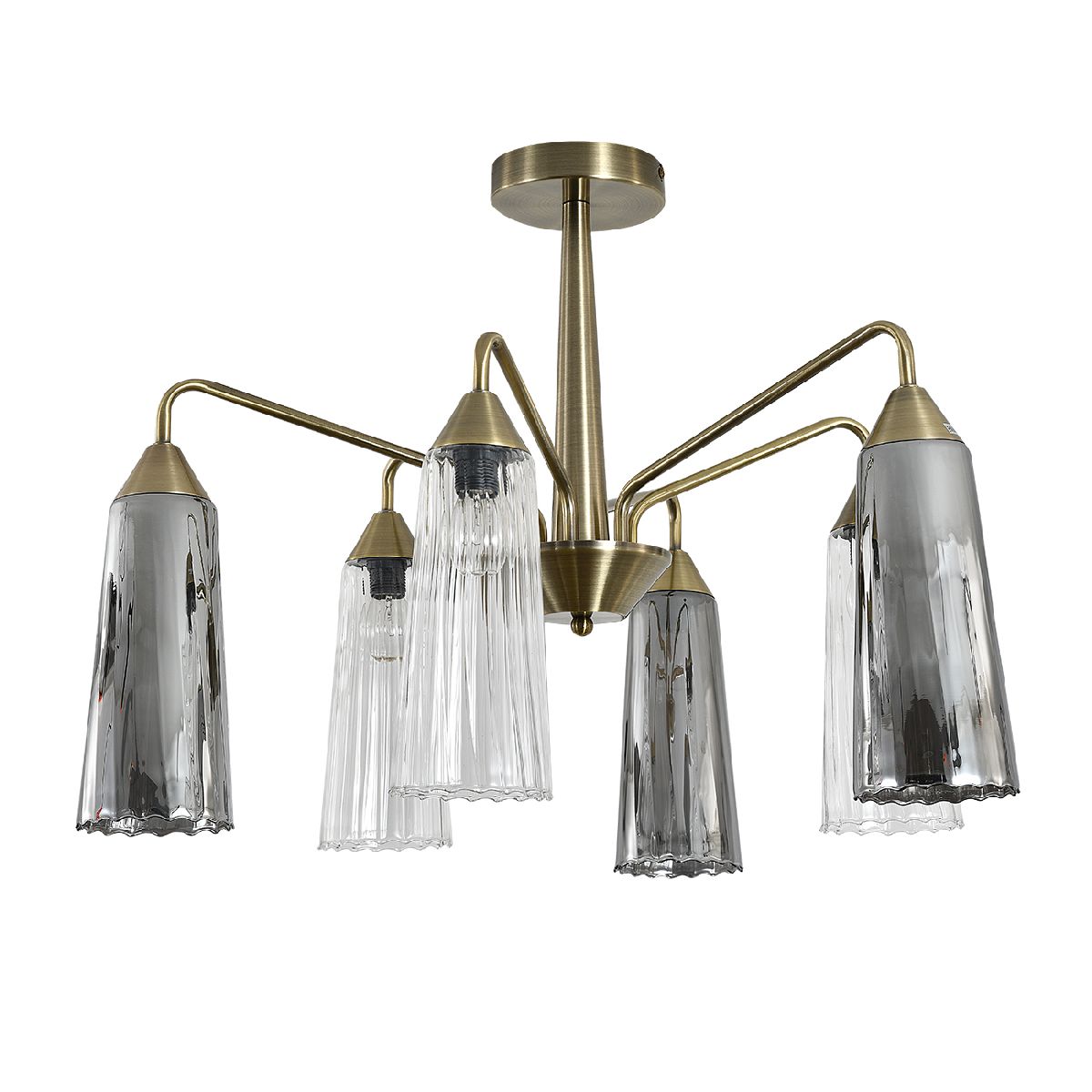люстра на штанге indigo campana 13028/6r brass v000509