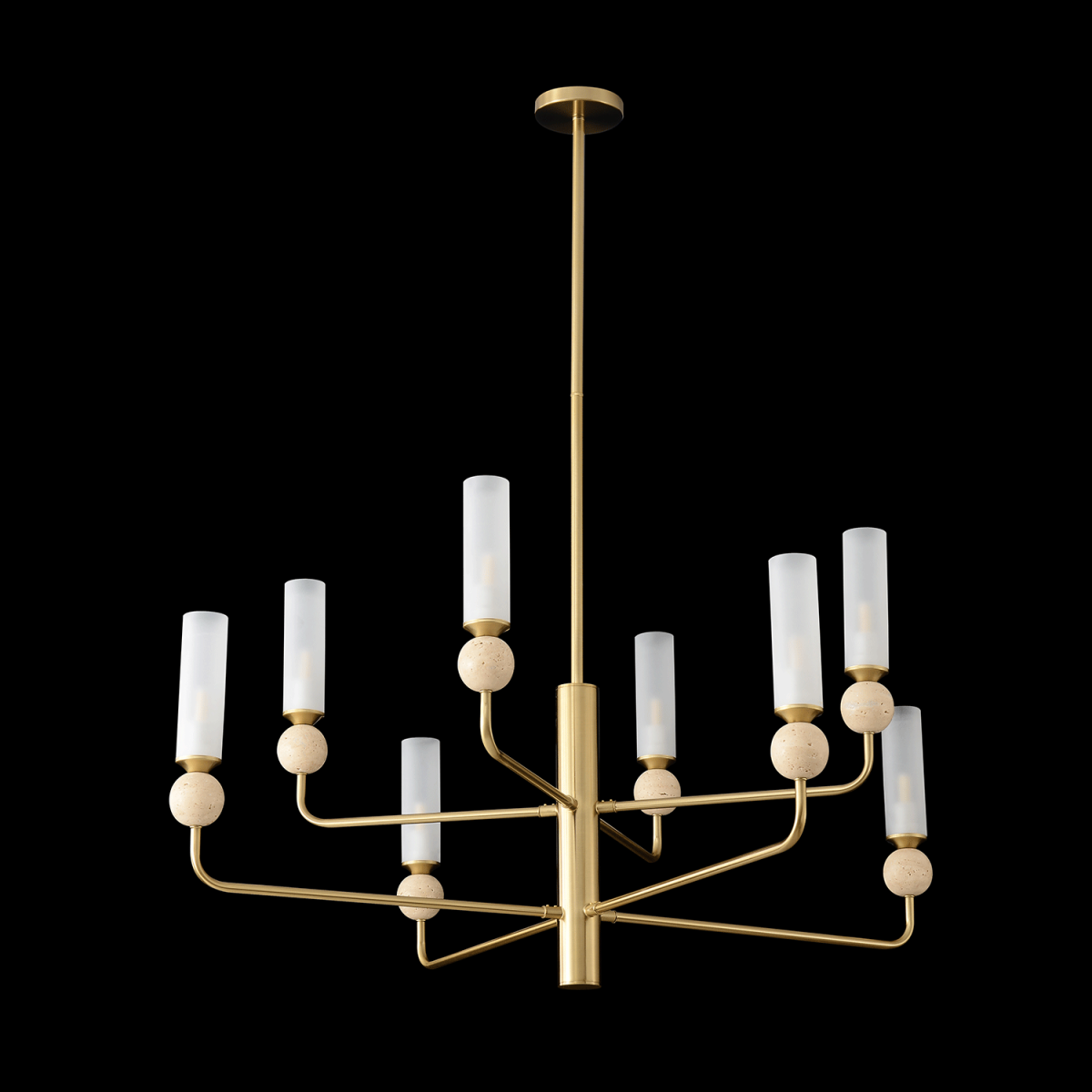 люстра на штанге crystal lux simply sp8 brass