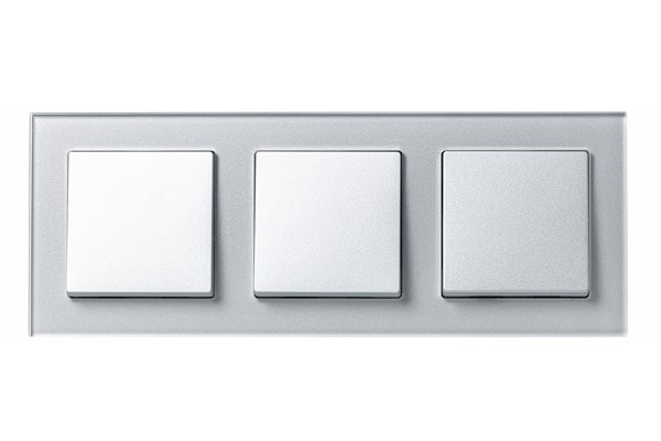 рамка 3-ая systeme electric atlasdesign nature стекло алюминий atn320303