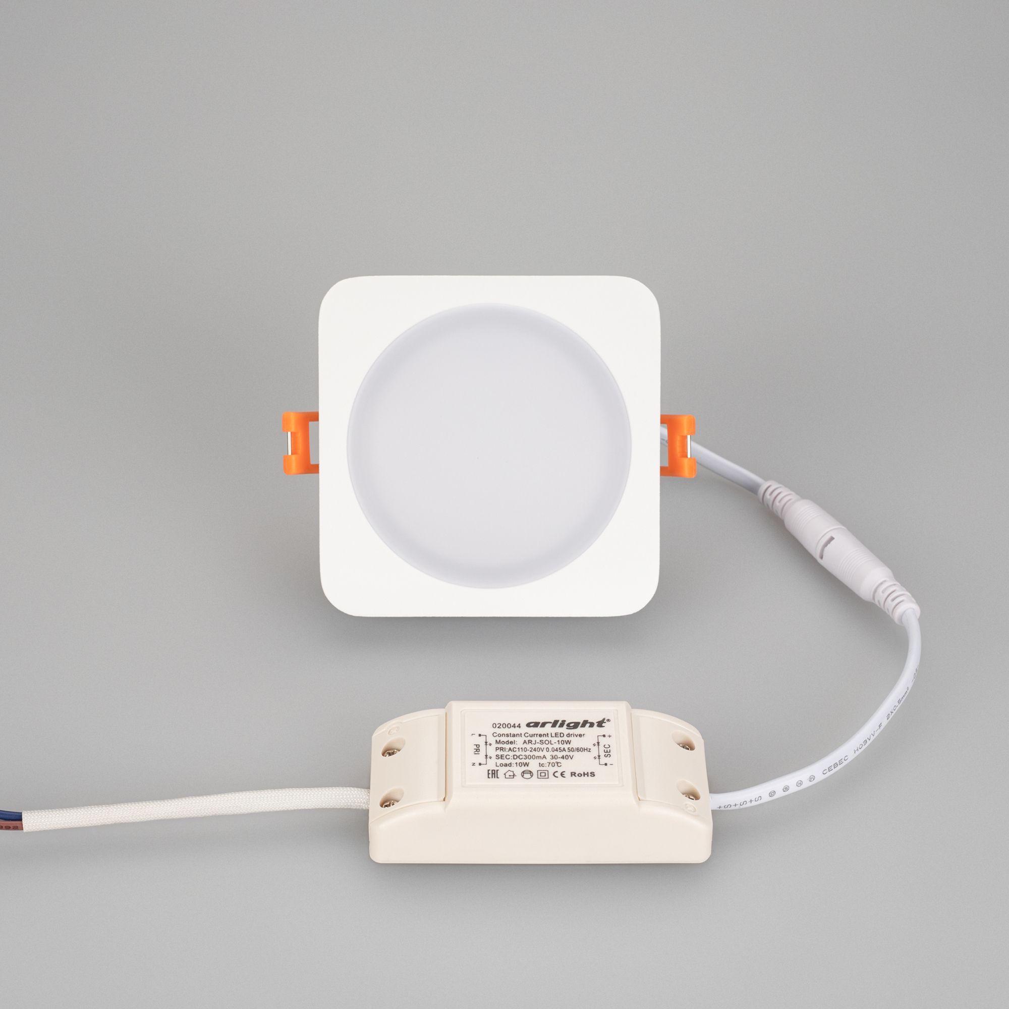 встраиваемый светильник arlight ltd-96x96sol-10w warm white 3000k 017635