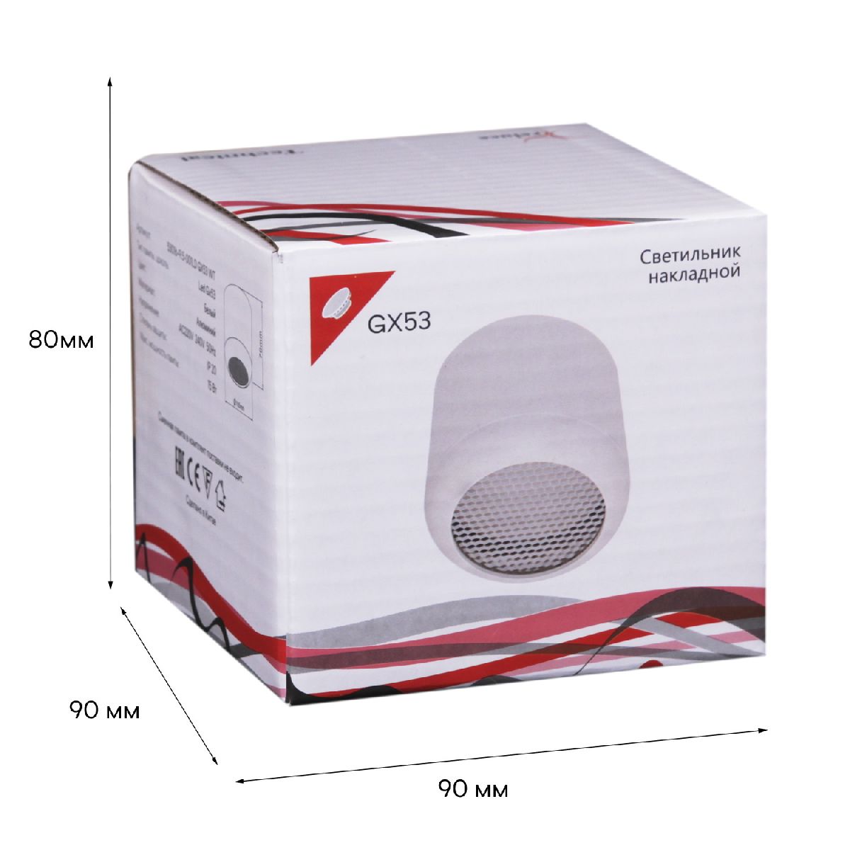 накладной светильник reluce 53016-9.5-001ld gx53 wt