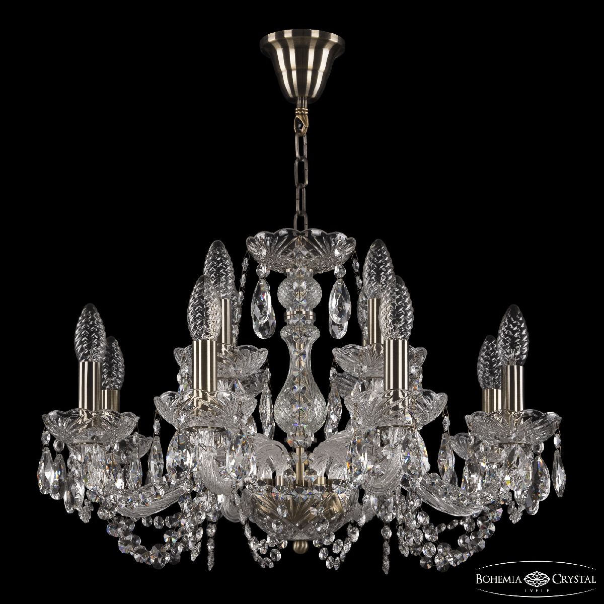 подвесная люстра bohemia ivele crystal 119/8+4/200 pa