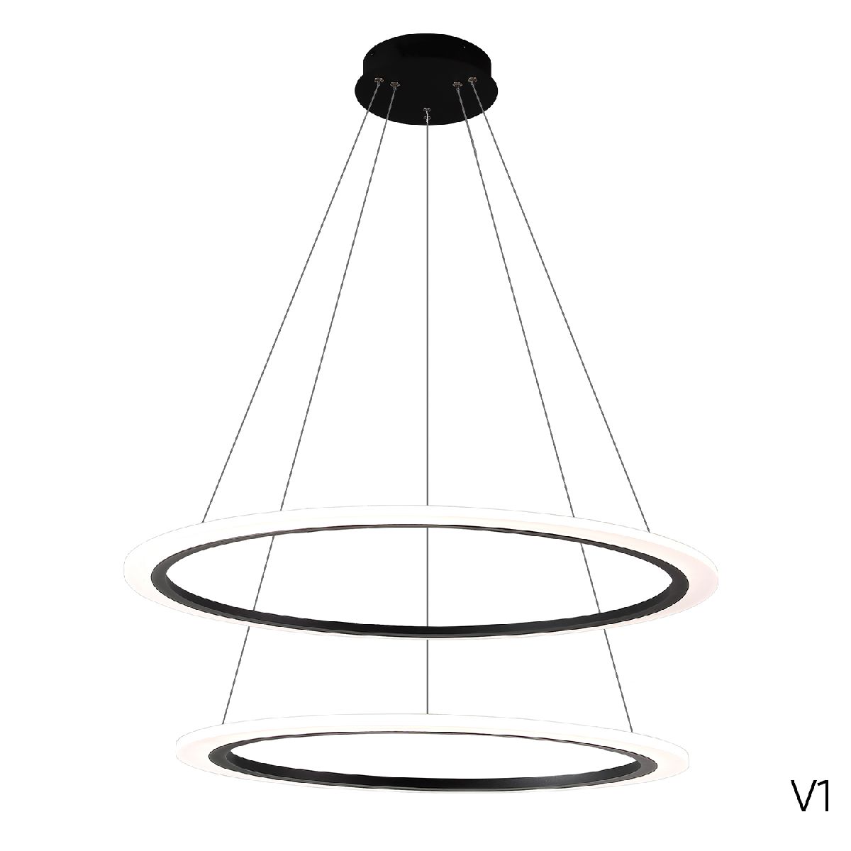 подвесная люстра crystal lux manzana sp53w led black