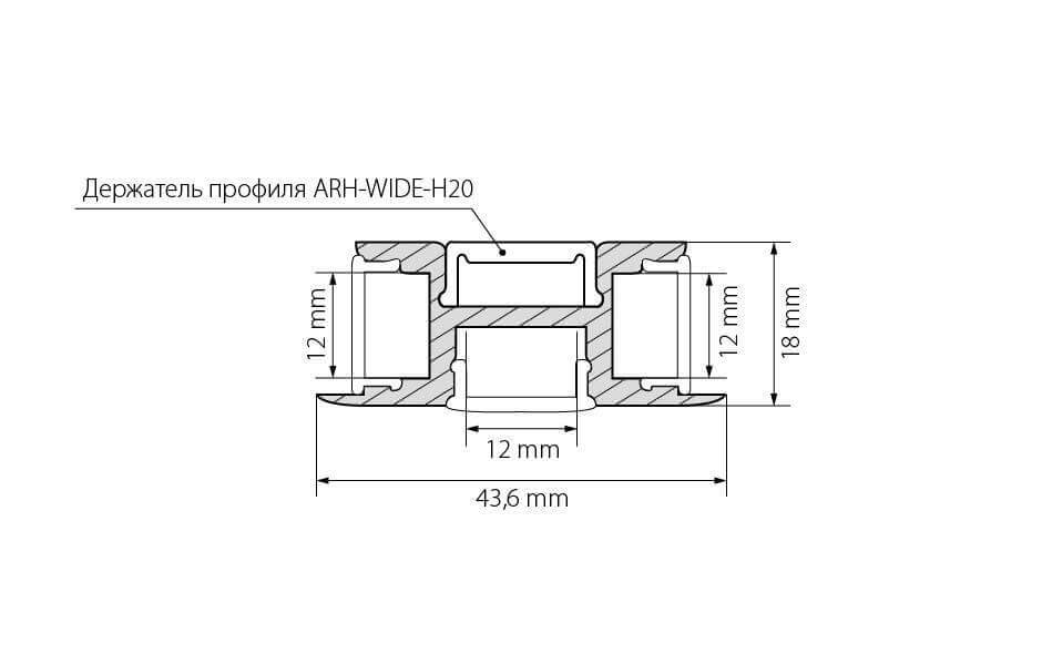 профиль arlight arh-tri-d-2000 anod 018829
