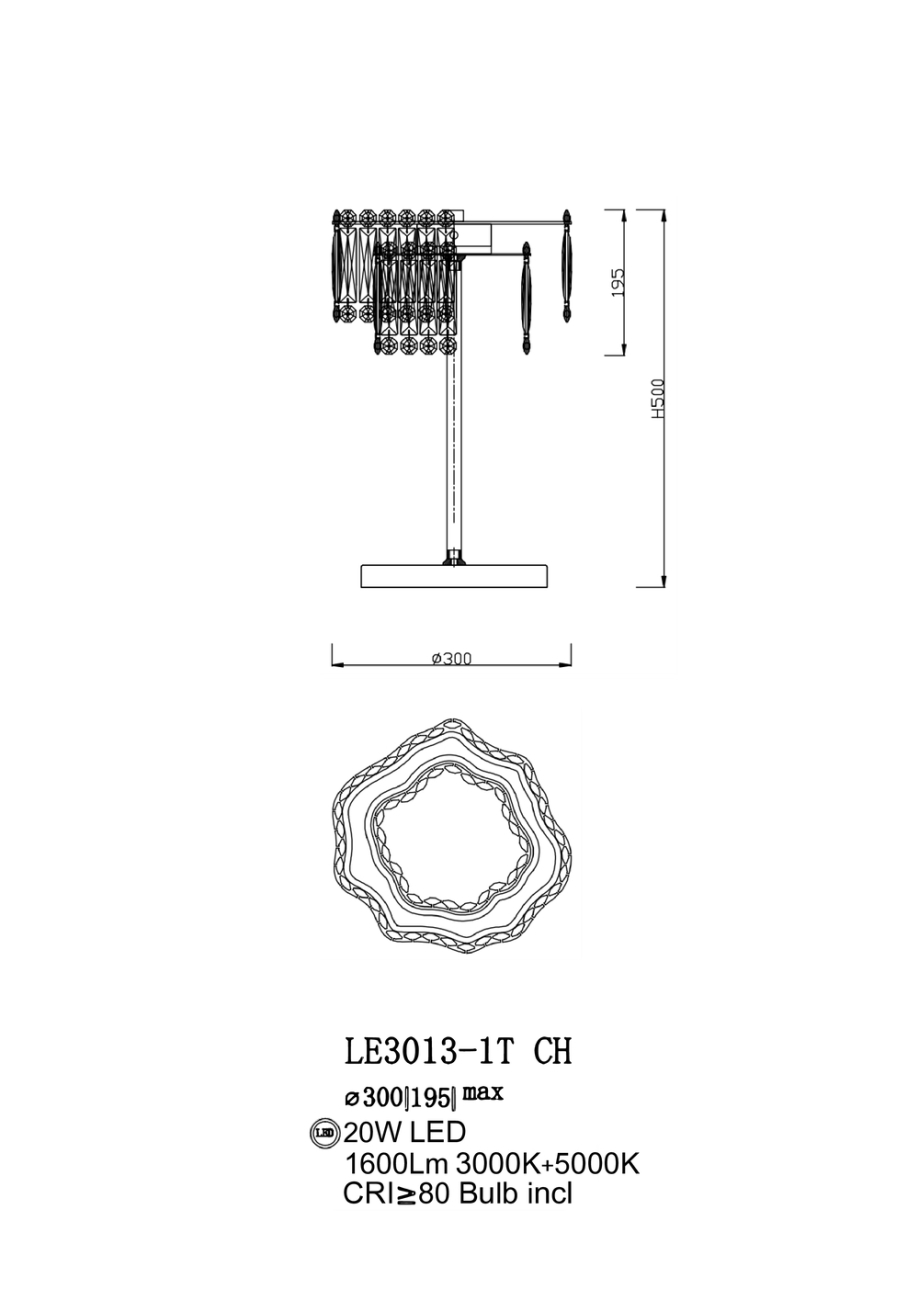 настольная лампа chatelaine le3013/1t ch