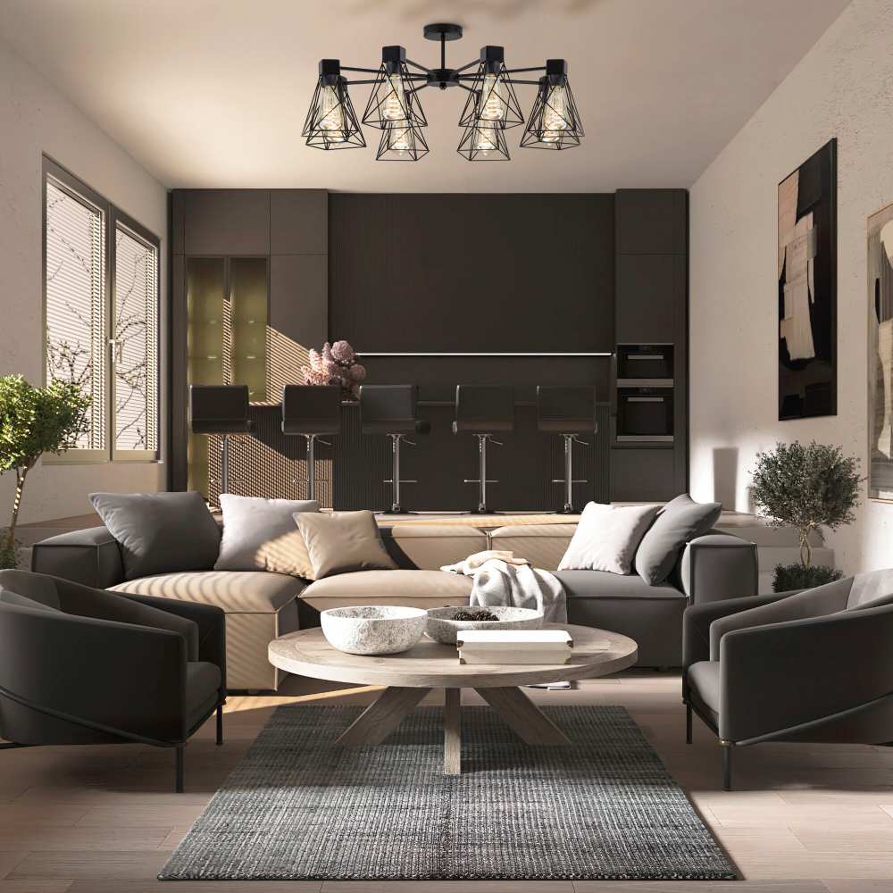 потолочная люстра eurosvet trappola 70107/5 черный