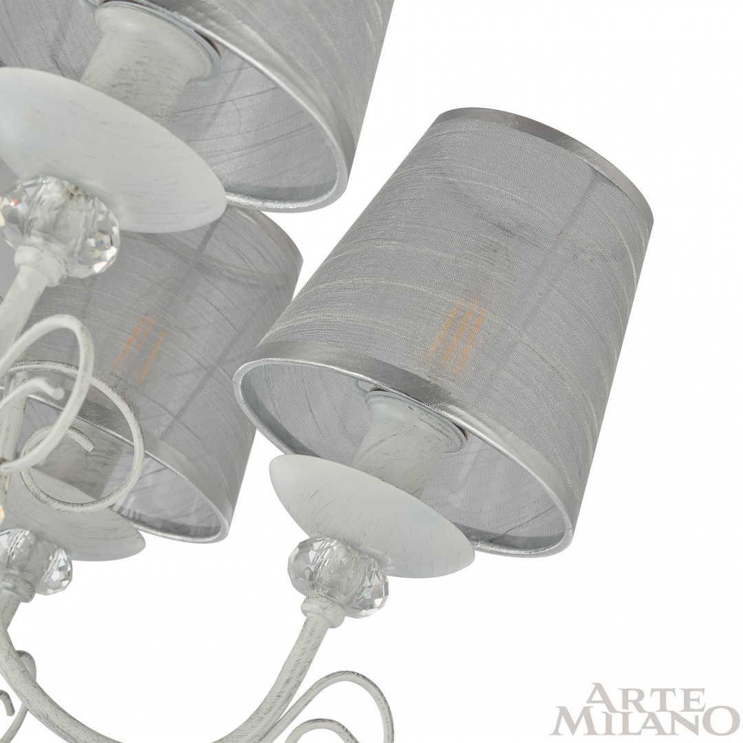 подвесная люстра arte milano 347620/6 wt+sl