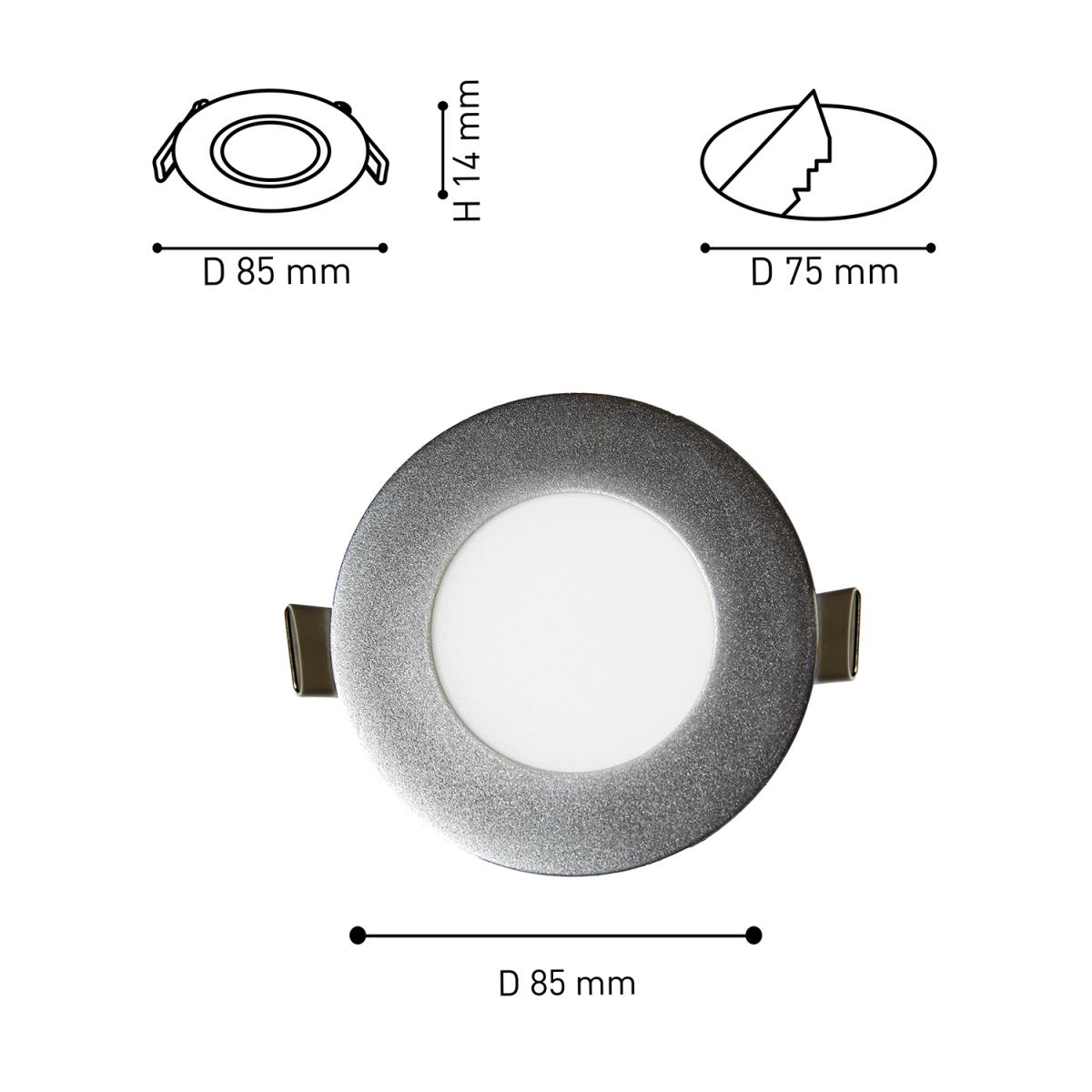 встраиваемый светильник favourite flashled (в комлекте 3 шт) 1660-3c
