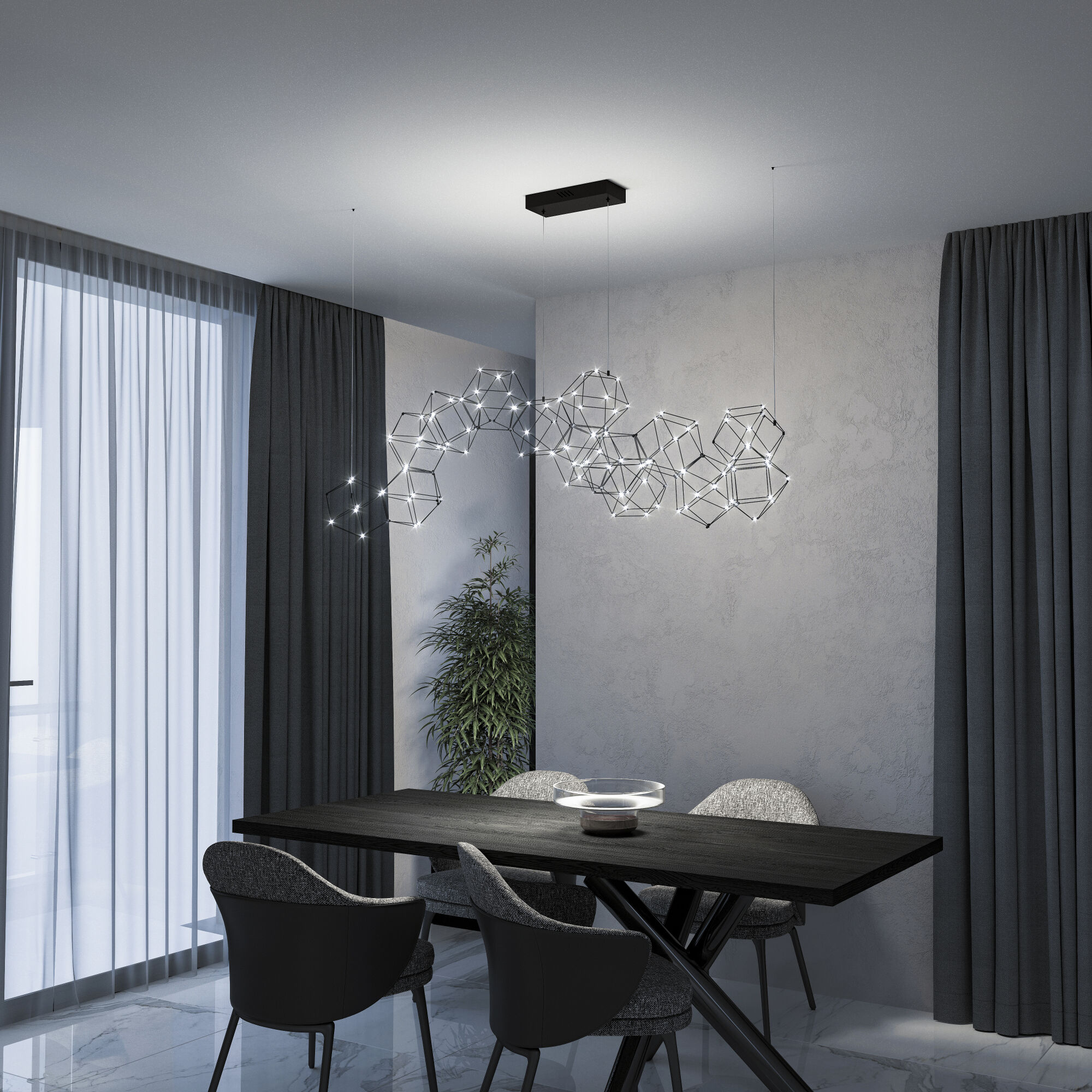 подвесная люстра eurosvet uma 90168/14 черный жемчуг a061148