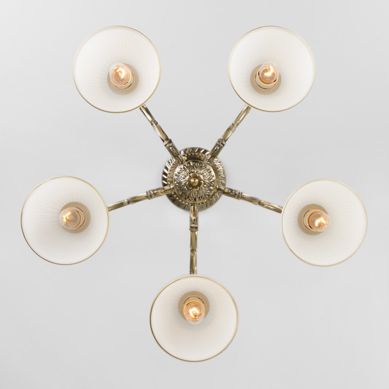 люстра на штанге eurosvet 60106/5 античная бронза