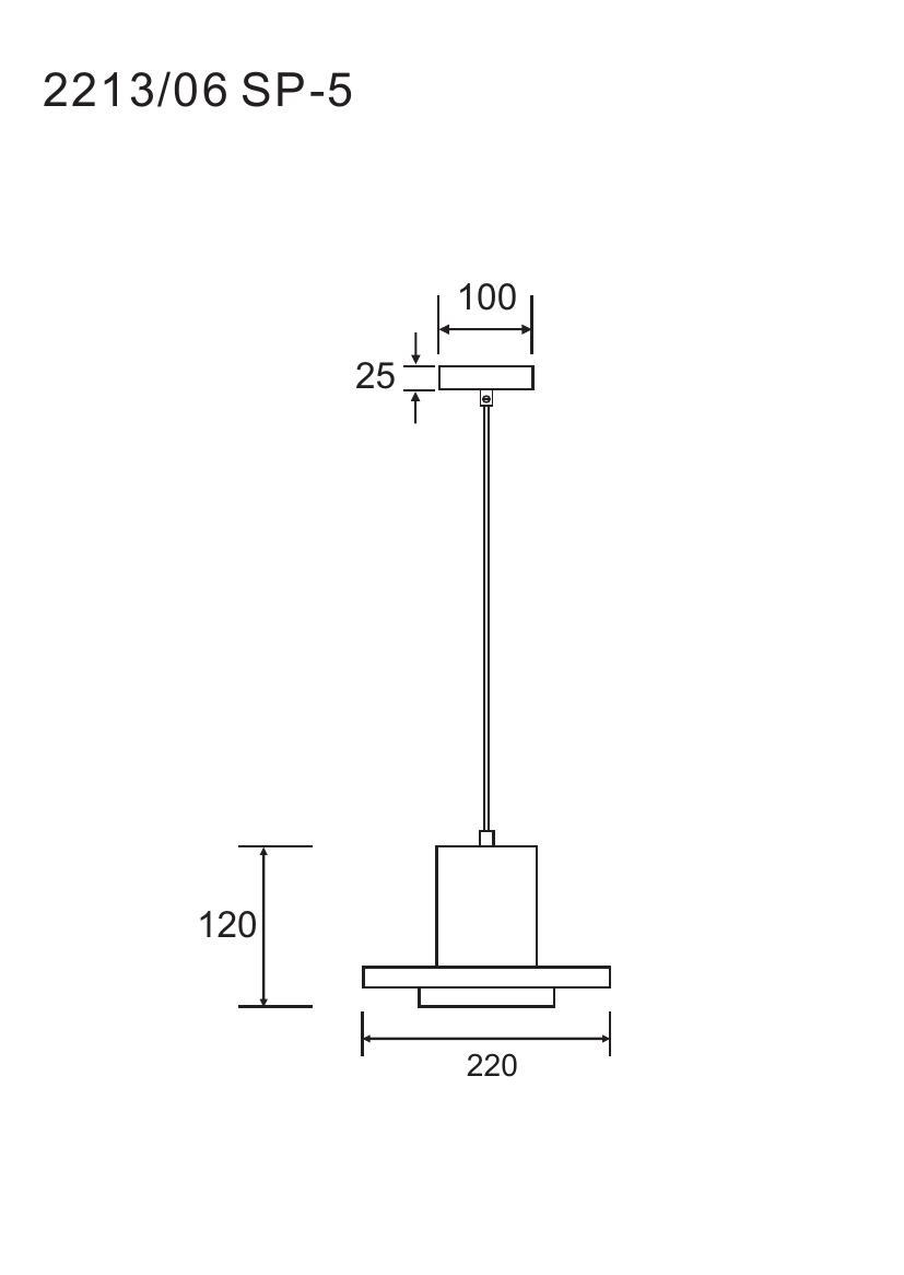 подвесной светильник divinare cottero 2213/06 sp-5