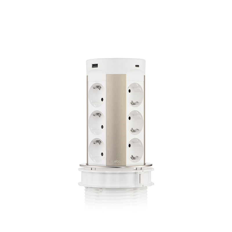 блок розеток 17 (12 секций и usb type a+c) беспроводная зарядка mebax 00-00002600