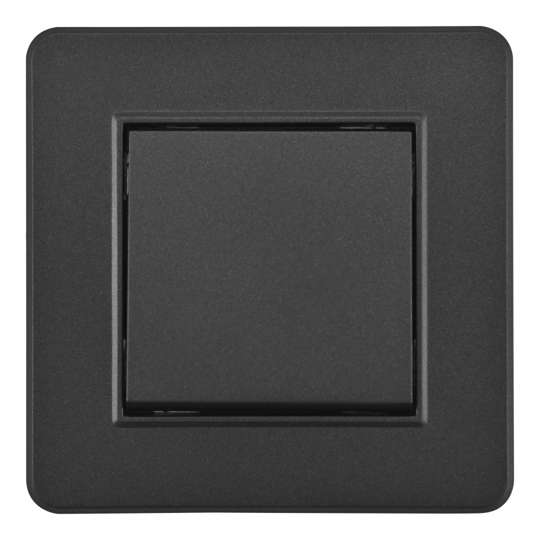 выключатель одноклавишный arte milano set16-1-30-1 black