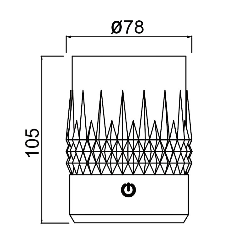 стакан-светильник mantra lax 9083