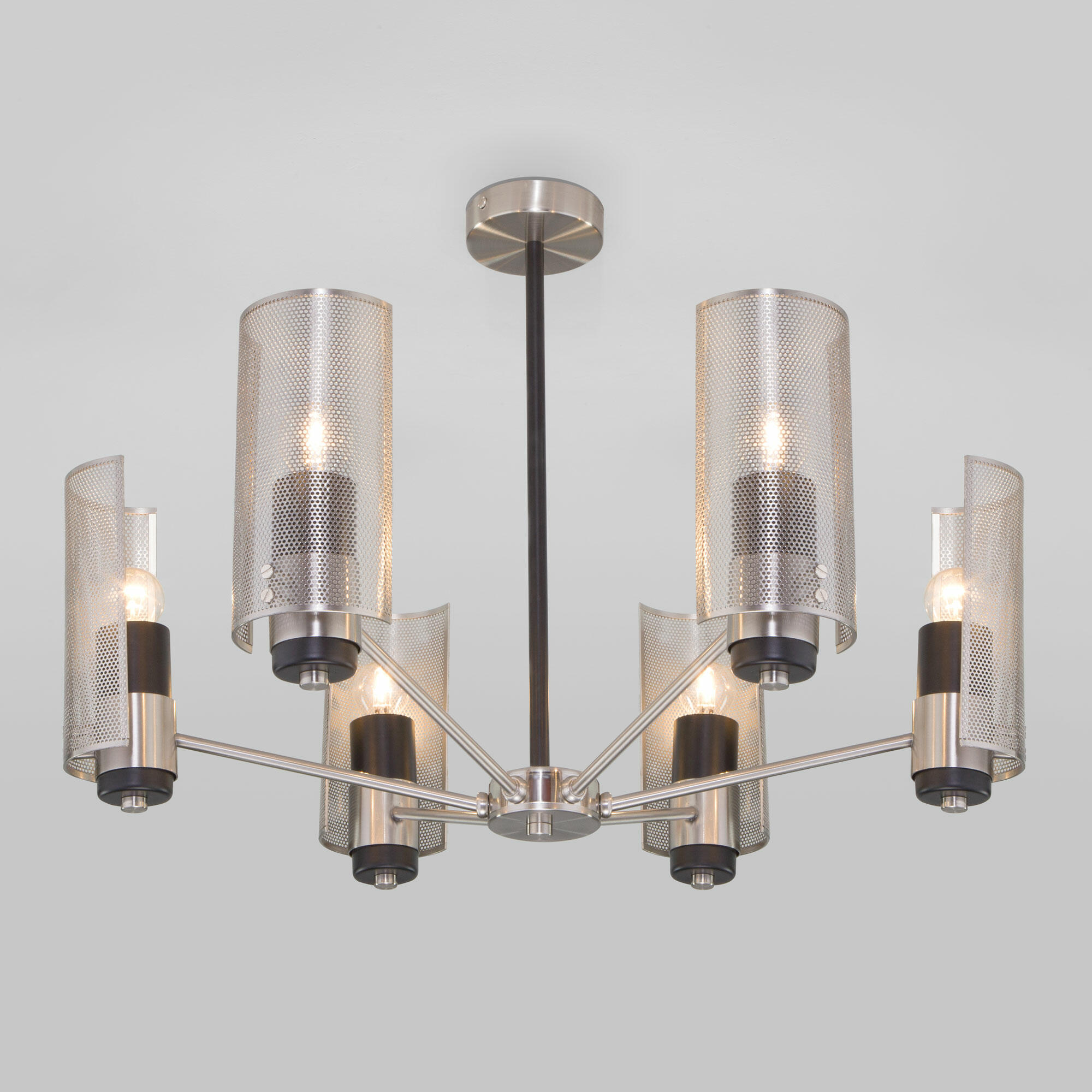 люстра на штанге eurosvet grino 70139/6 никель