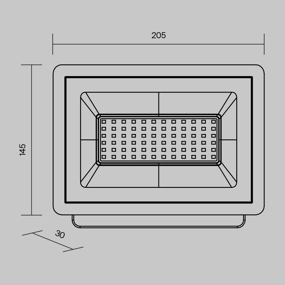 прожектор светодиодный maytoni flood 50w 6500k fl001-l50b6k