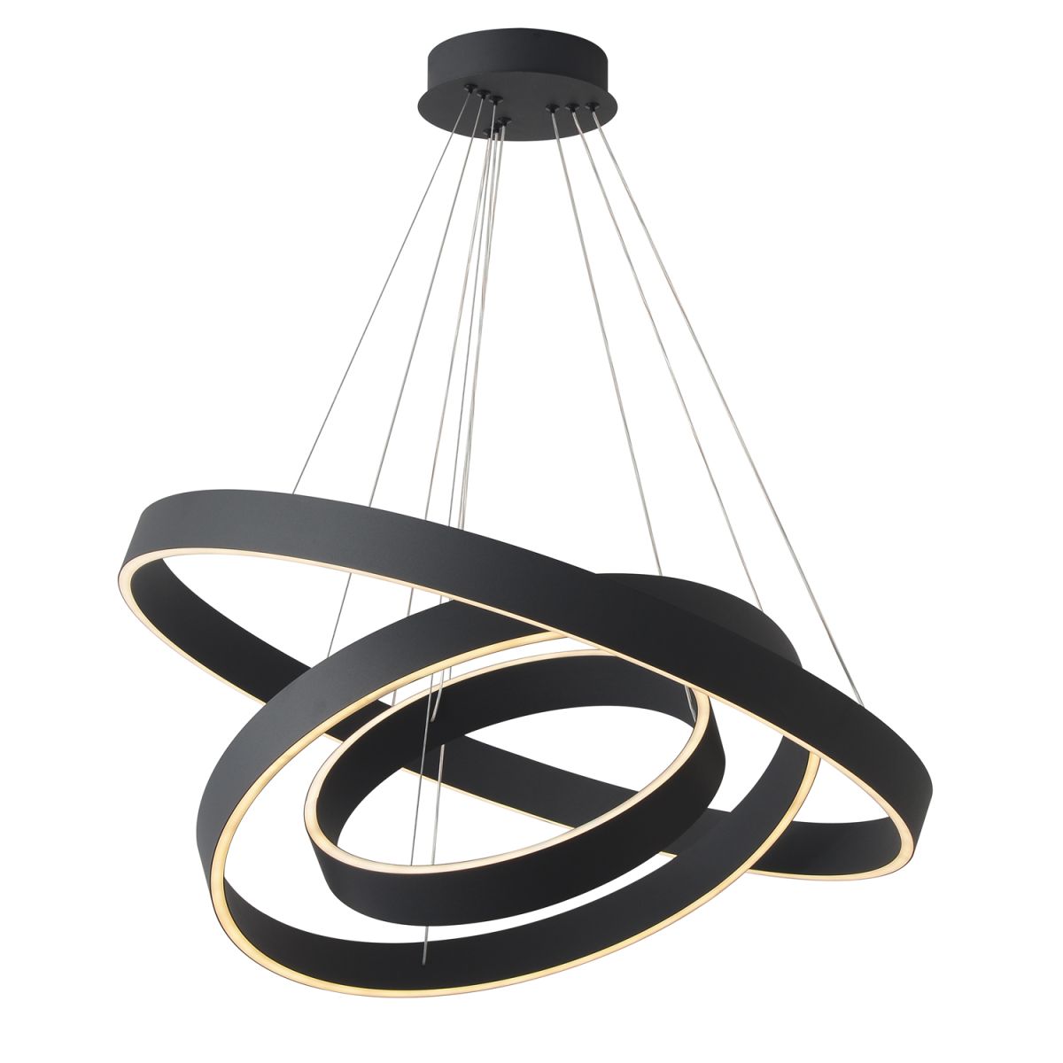 подвесная люстра crystal lux tron sp158w led black