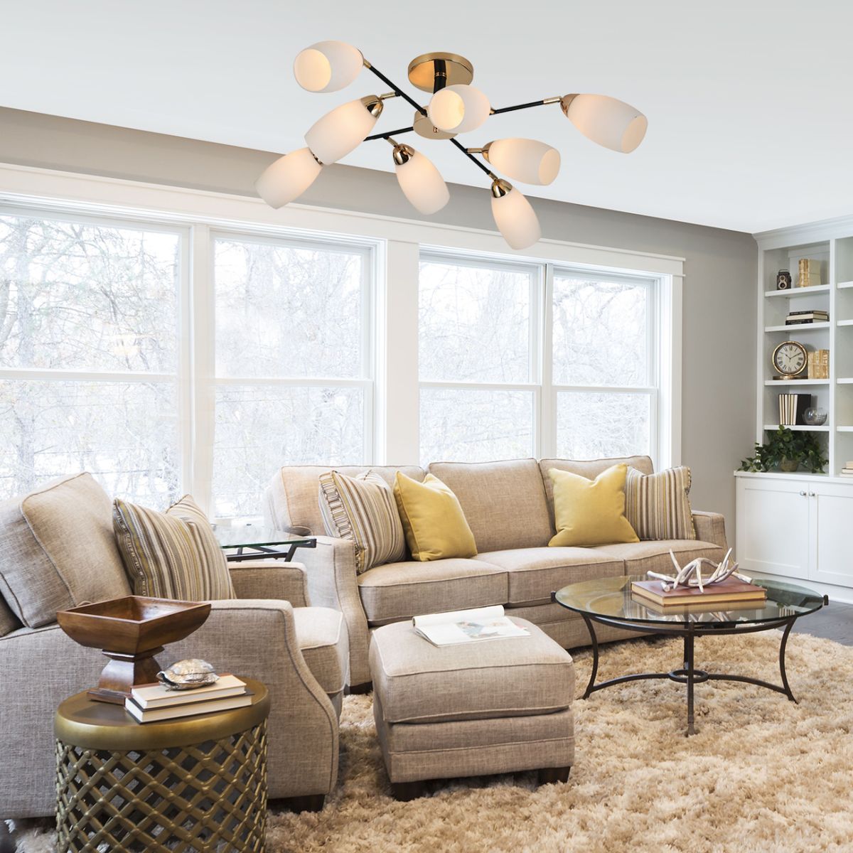 люстра на штанге escada aucuba 643/8p