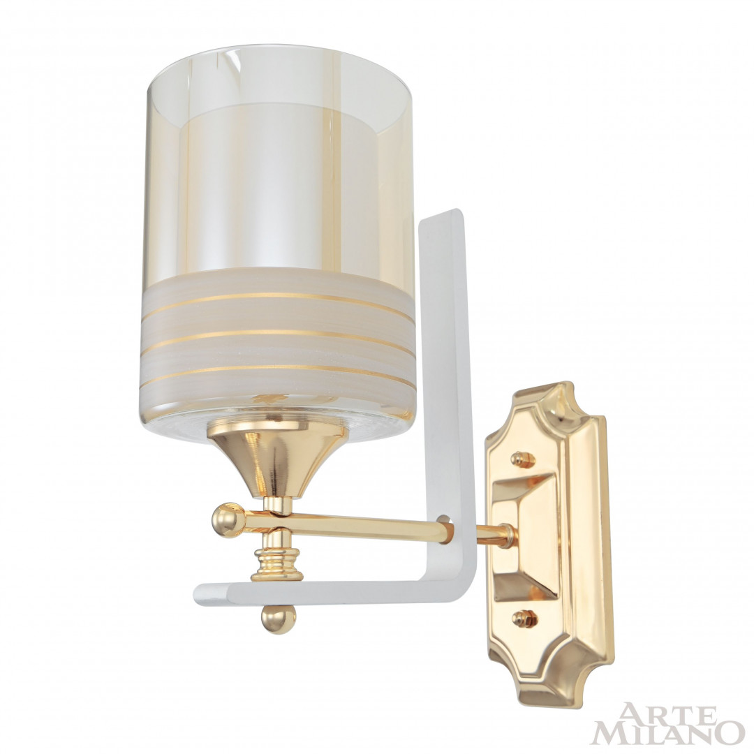 бра arte milano florentia-6087 306087/1w wh/gd