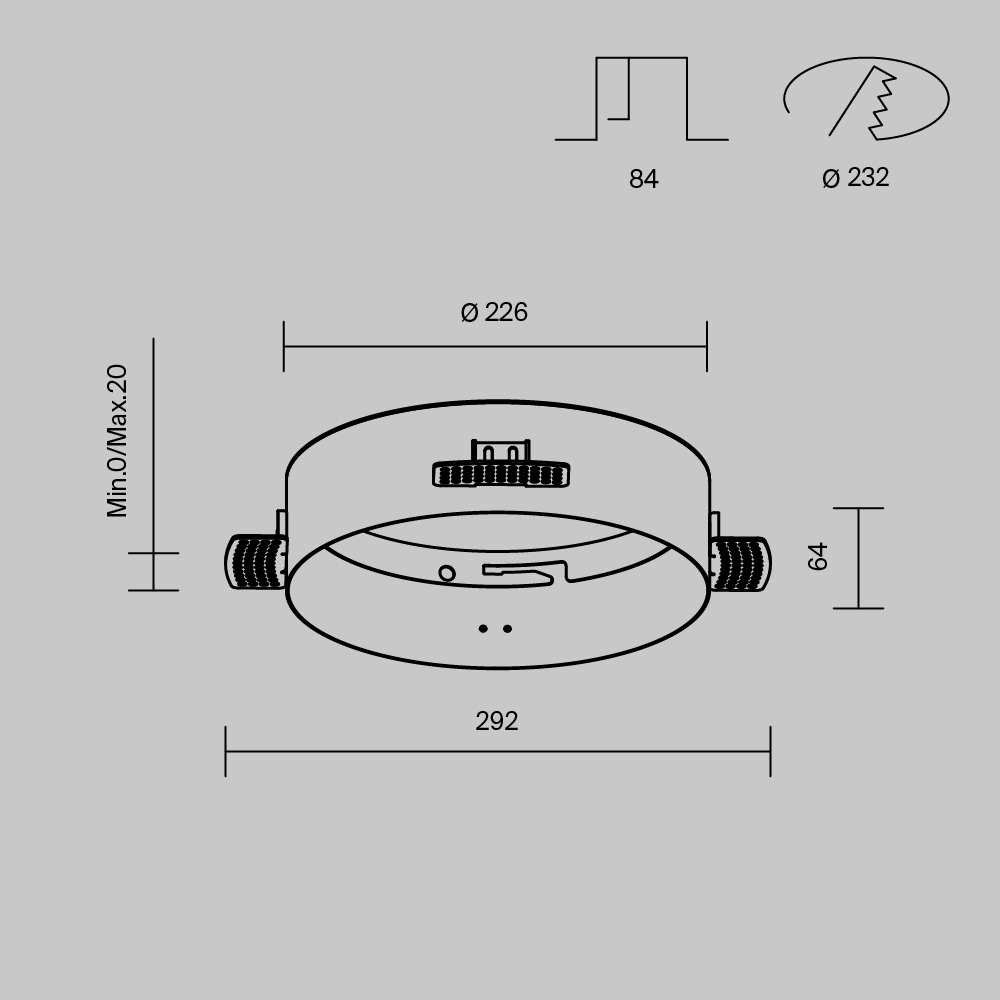 аксессуар для встраиваемого светильника maytoni downlight dla032-trs24-w