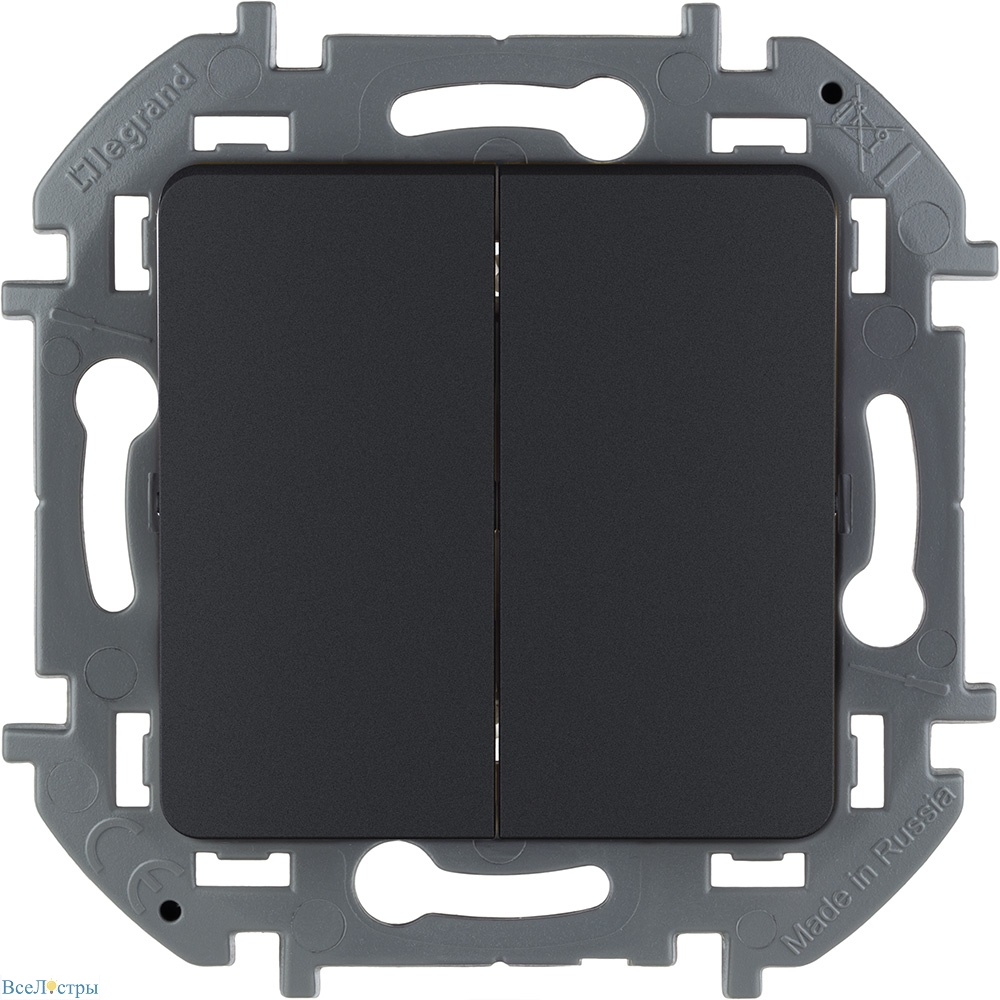 выключатель двухклавишный legrand inspiria 673623