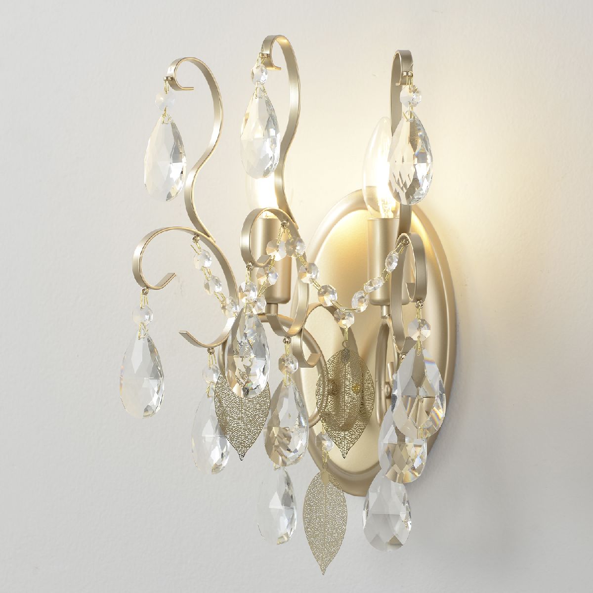 бра crystal lux esmiralda ap2 gold