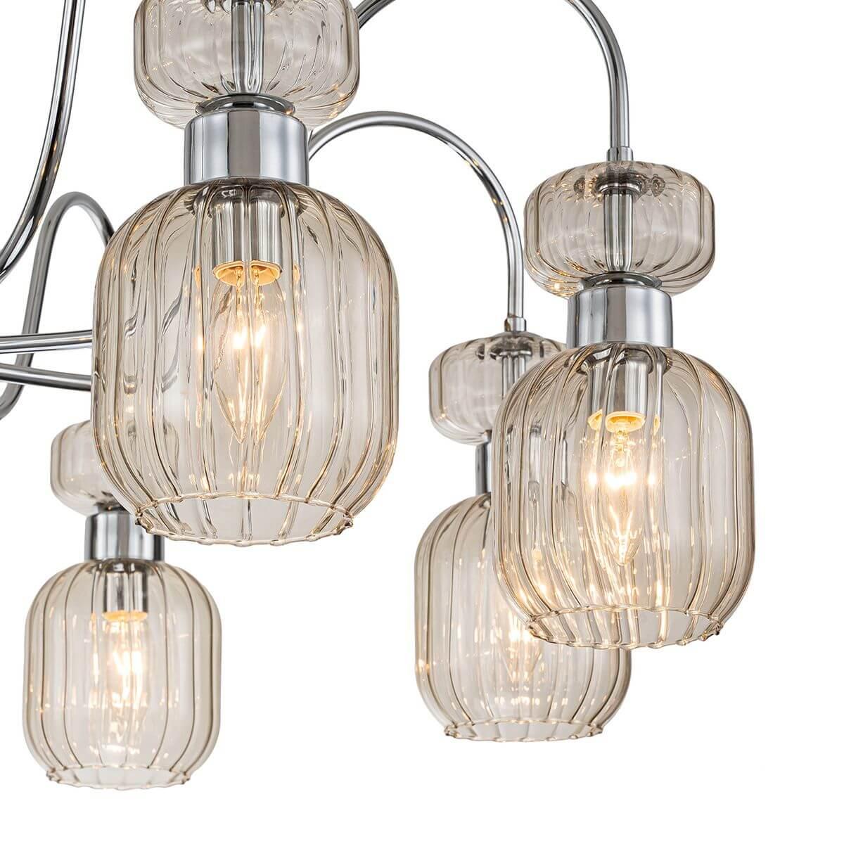 потолочная люстра escada gloss 1141/8pl chrome/beige