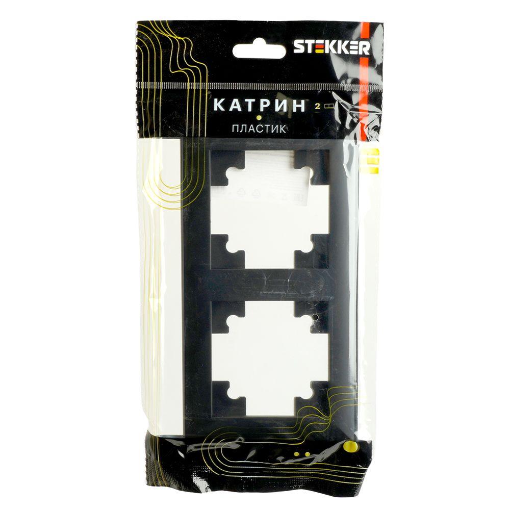 рамка 2-постовая stekker катрин черный pfr00-7001-05 39813