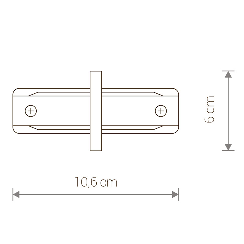 коннектор прямой nowodvorski profile recessed 8968