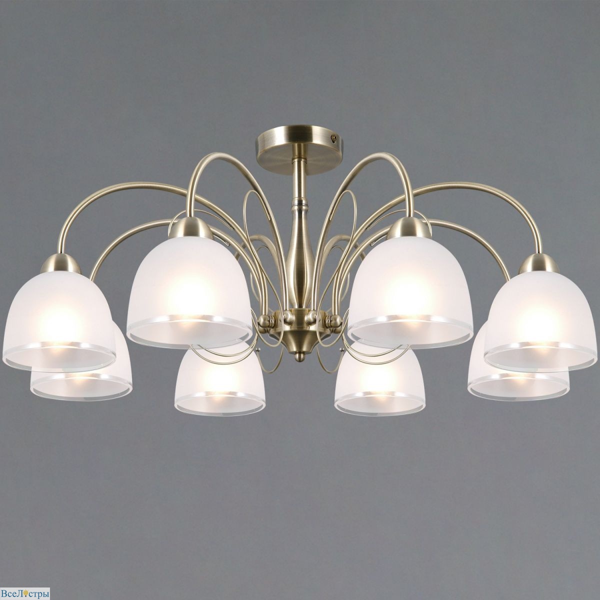 люстра на штанге illumico il0789-8csq-25 ab arezzo