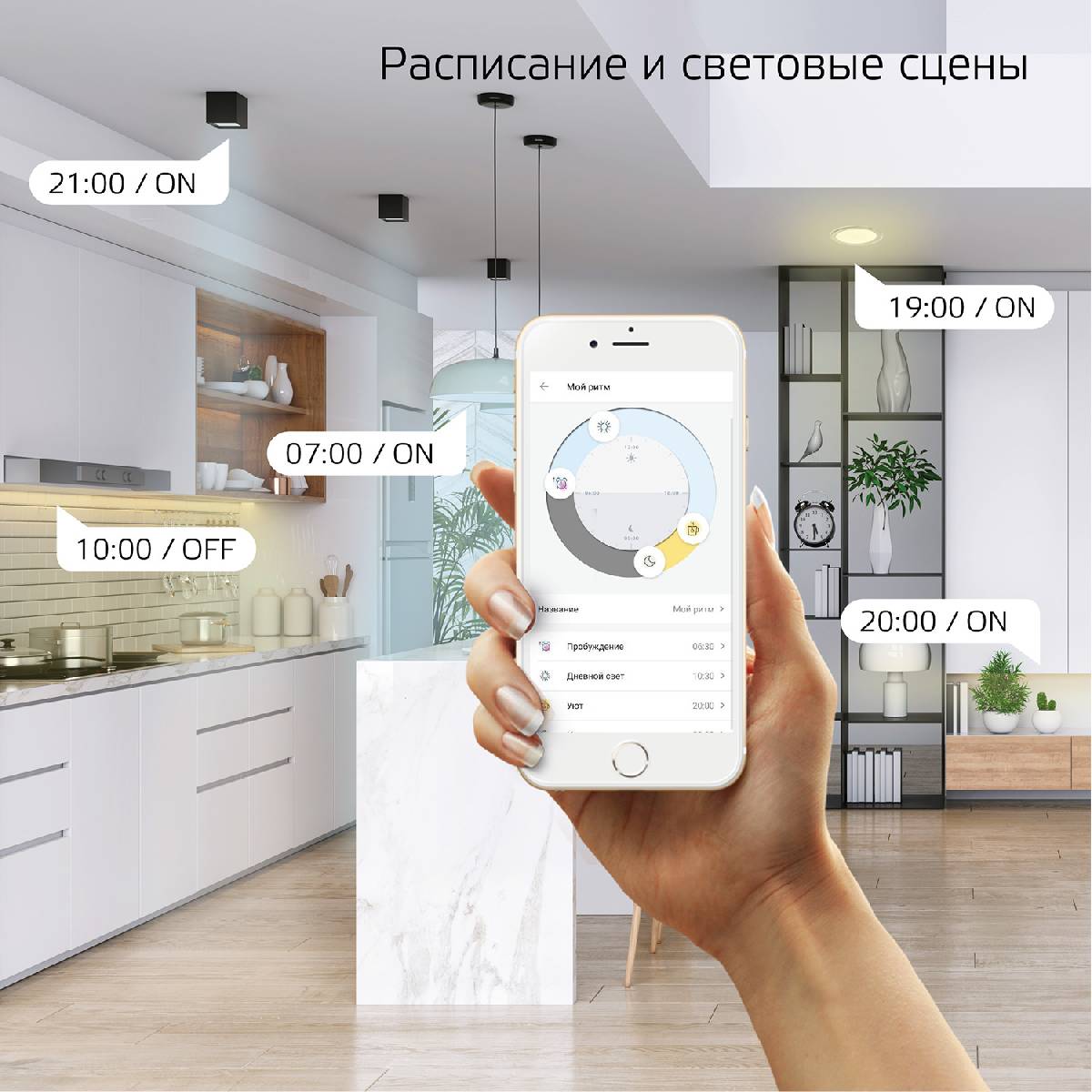накладной светодиодный светильник gauss smart home 2060112