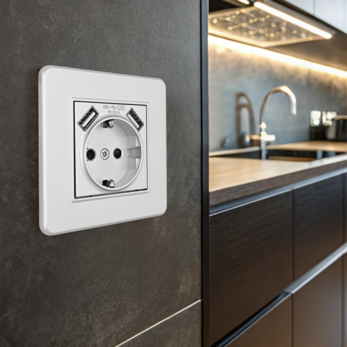 розетка arte milano set16-1-47-1 silver