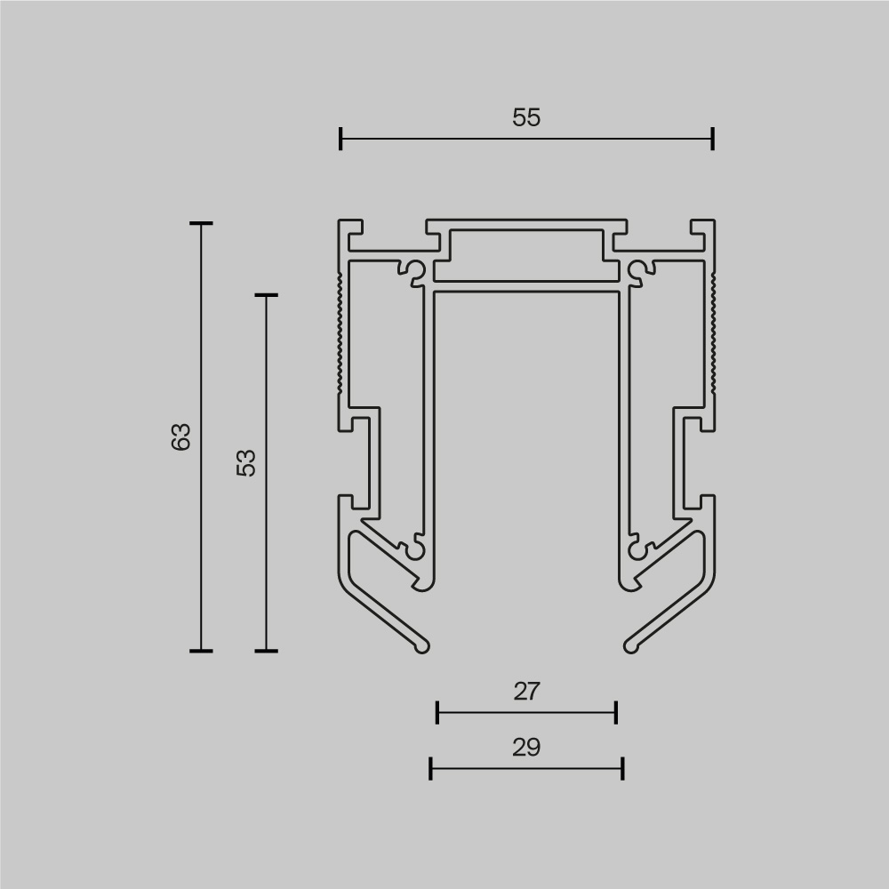 профиль maytoni technical tra034mp-212s(n)