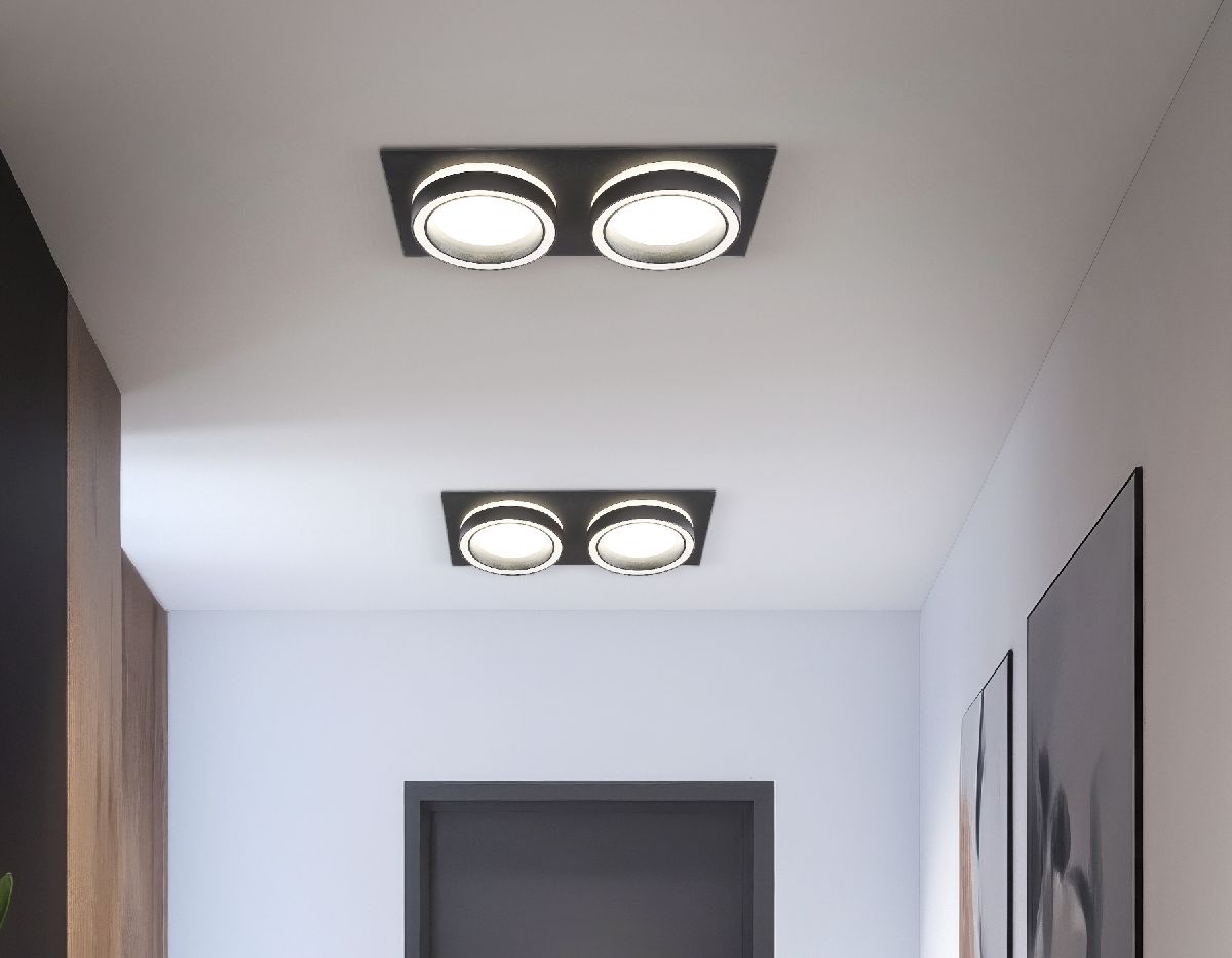 встраиваемый светильник ambrella light gx53 acrylic tech techno spot tn52424
