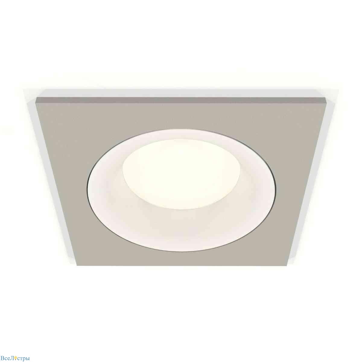 комплект встраиваемого светильника ambrella light techno spot xc7633001 sgr/swh серый песок/белый песок (c7633, n7010)