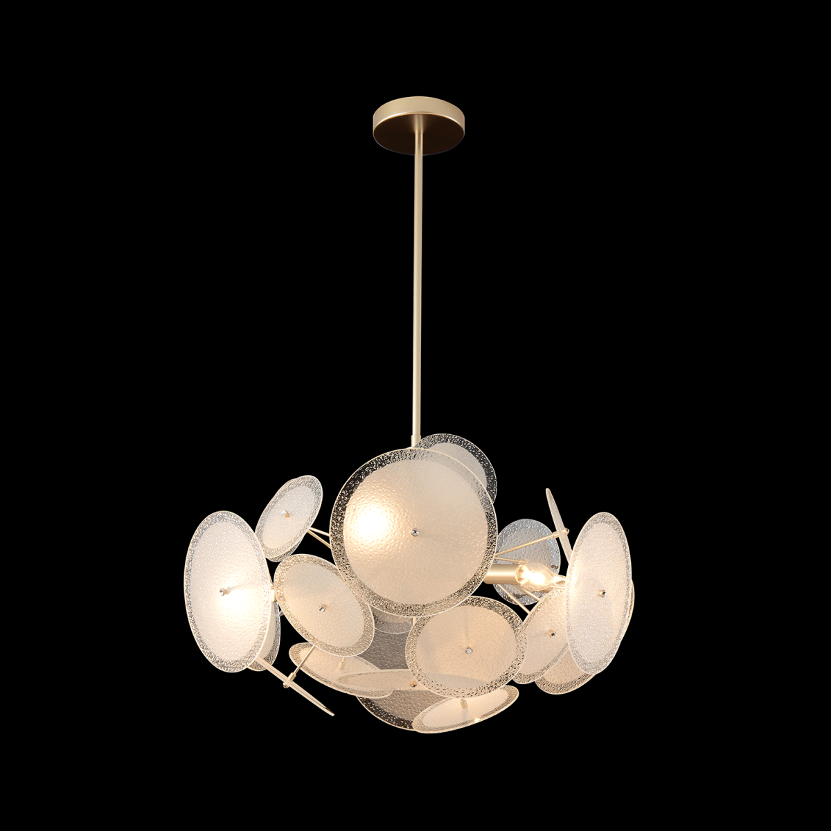 люстра на штанге crystal lux dandelion sp6 gold
