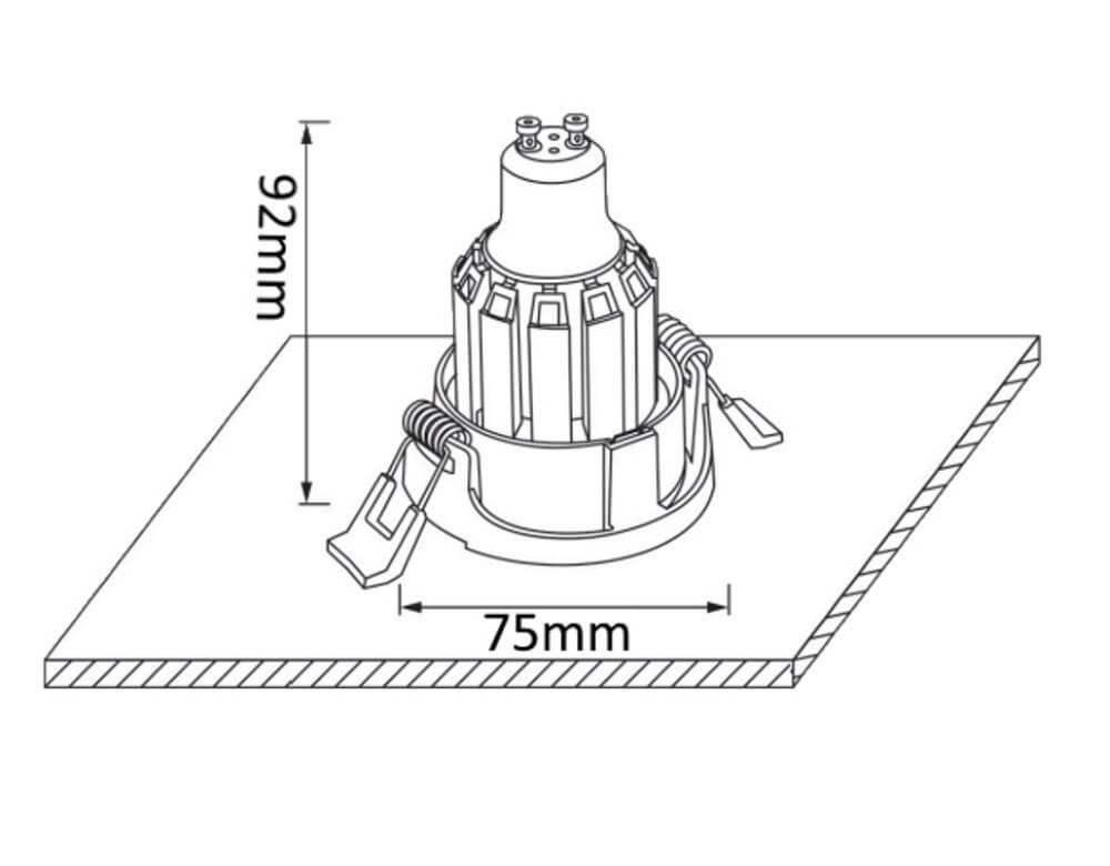 встраиваемый светильник crystal lux clt 004с1 wh