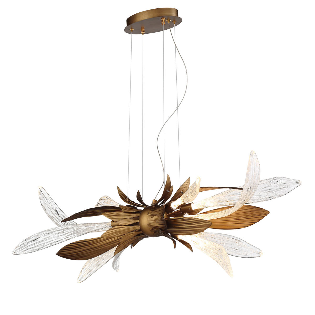 подвесная люстра delight collection rp168416-11 bronze/clear