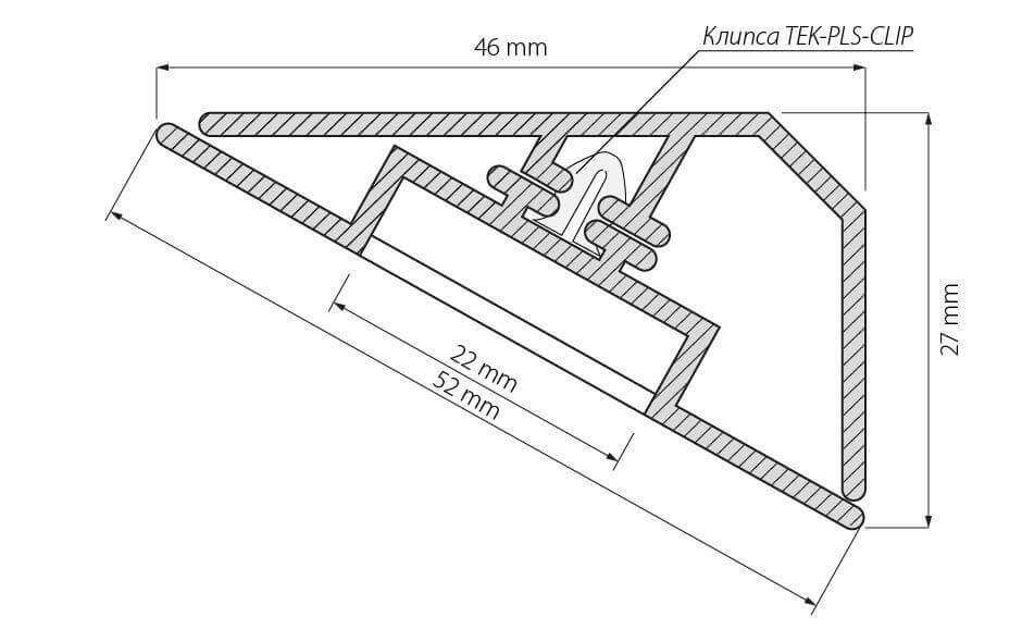 профиль arlight klus-lock-fm-base-2000 anod 020909