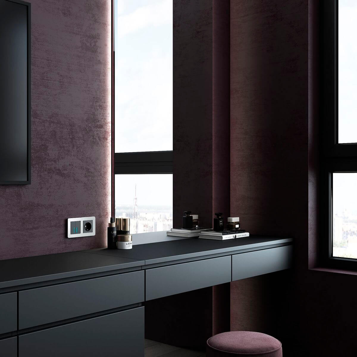 рамка на 2 поста werkel platinum алюминий 4690389184444 w0022606