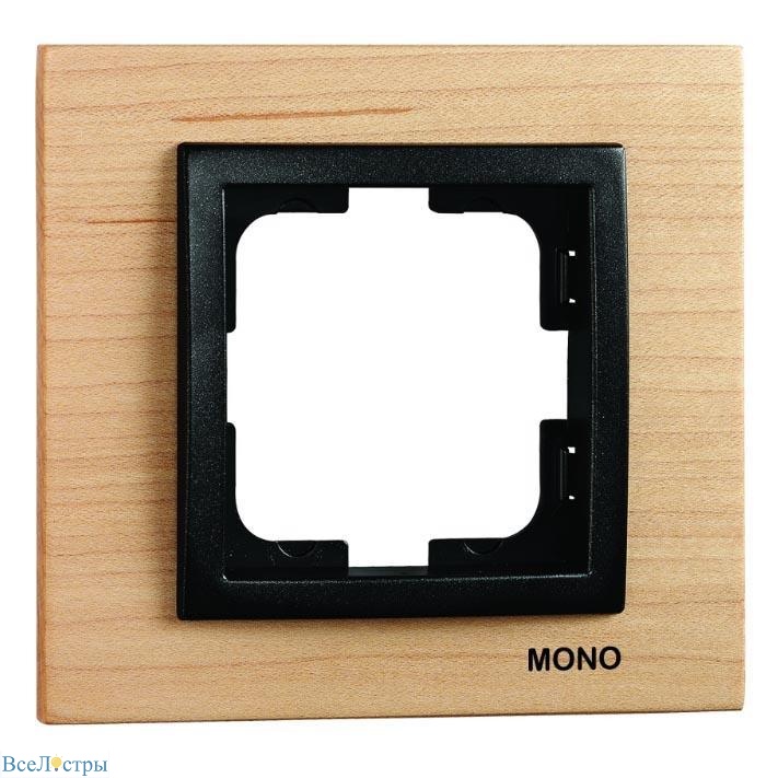 рамка 1-постовая mono electric style клён 107-520000-160