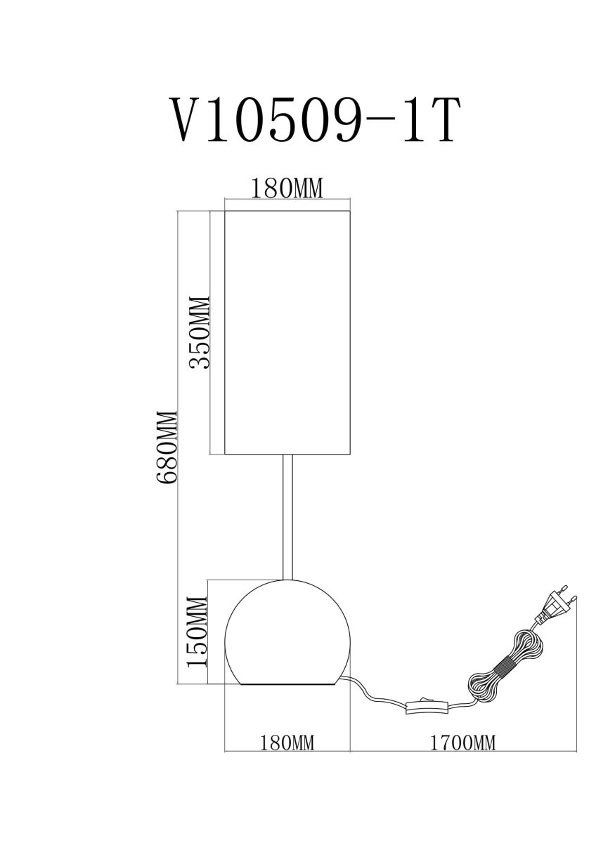 настольная лампа moderli flint v11589-1t