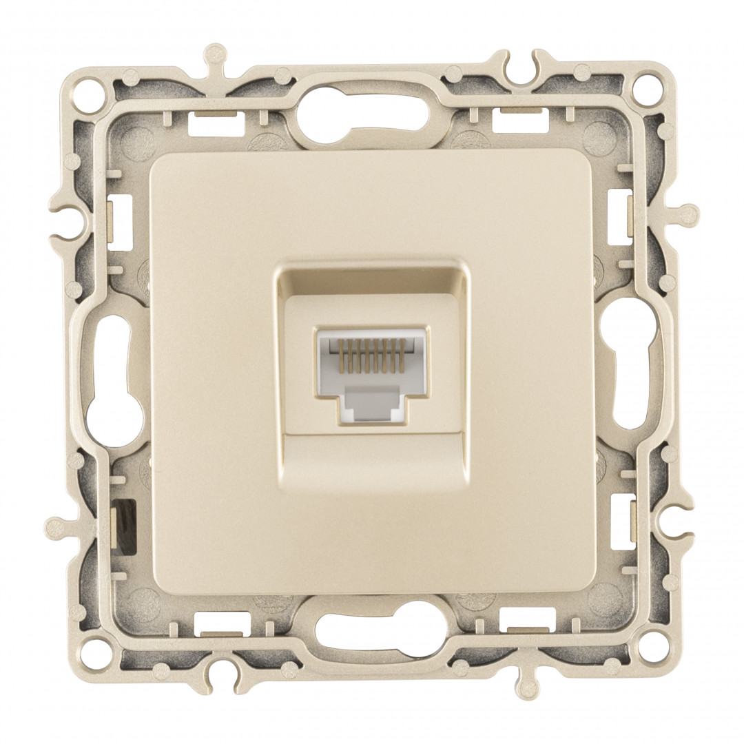 розетка rj45 arte milano 217.45-1.shampan
