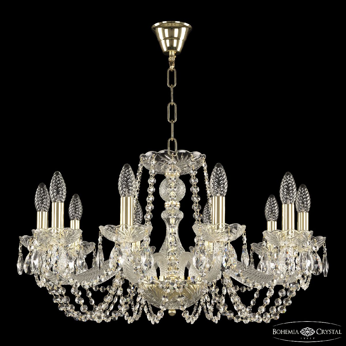 подвесная люстра bohemia ivele crystal 119/10/240 g